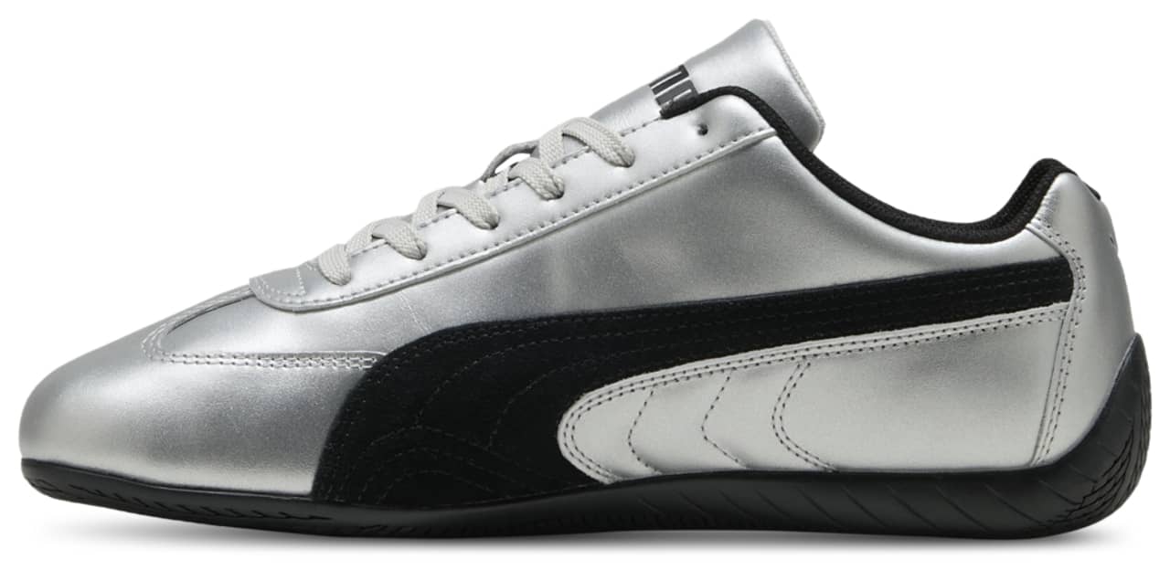 Puma SPEEDCAT METALLIC Sneaker Silver/Black 7.5 New