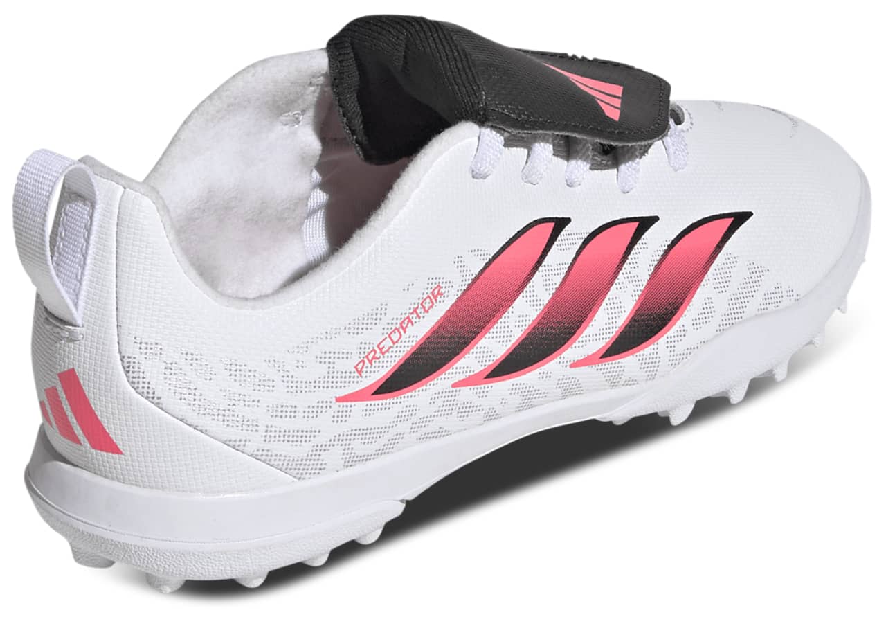 Adidas Predator Club Fold-Over Tongue Elastic Lace Turf Sneaker White 4.5 New