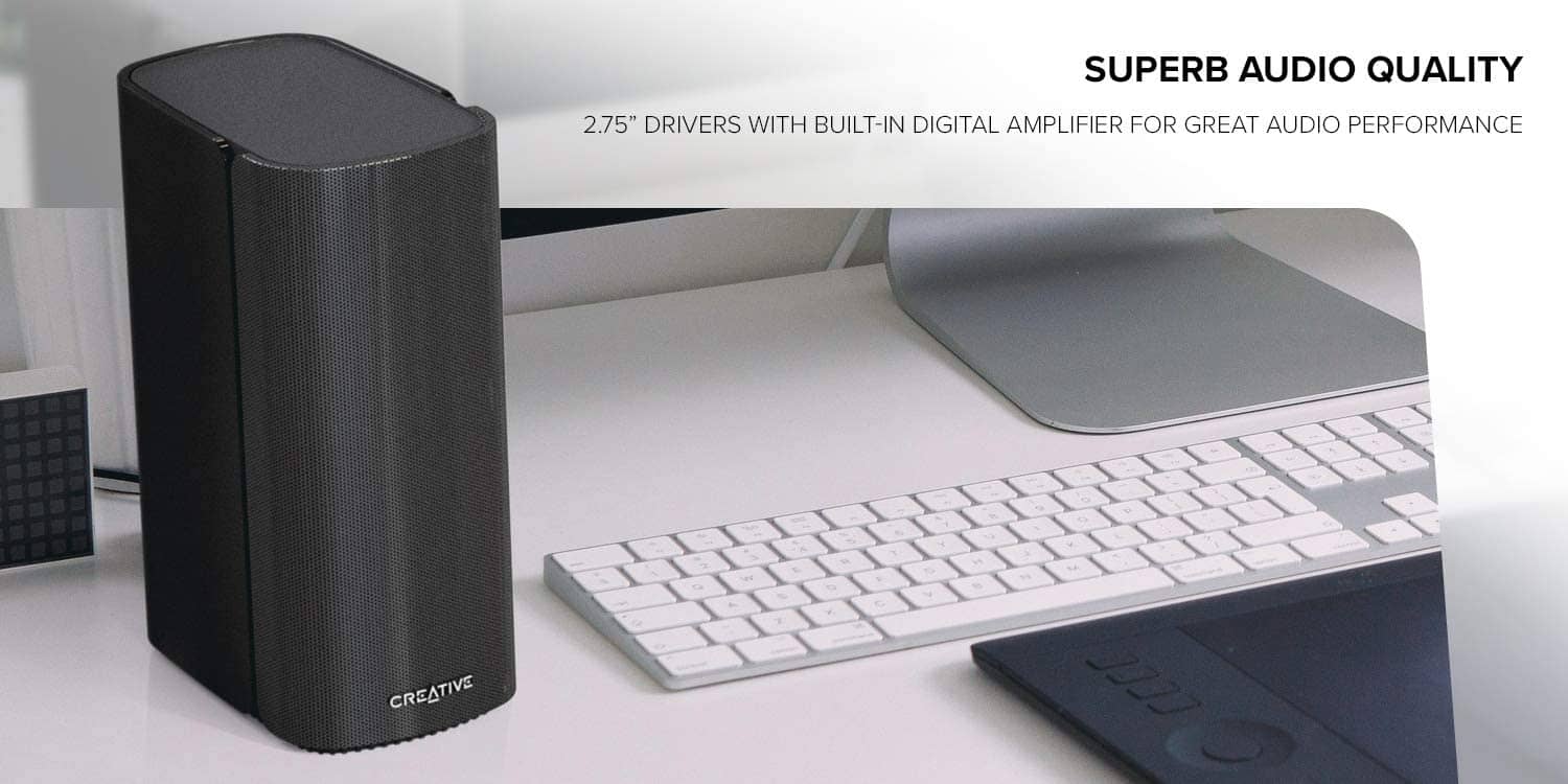 Creative T100 Portable Bluetooth Speakers Black New