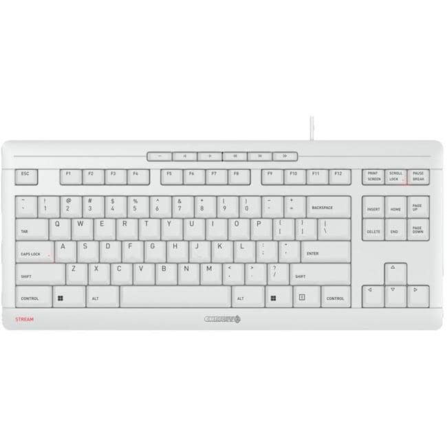 CHERRY Stream Keyboard Keyboards White Compact Full-Size (96%) Wired New