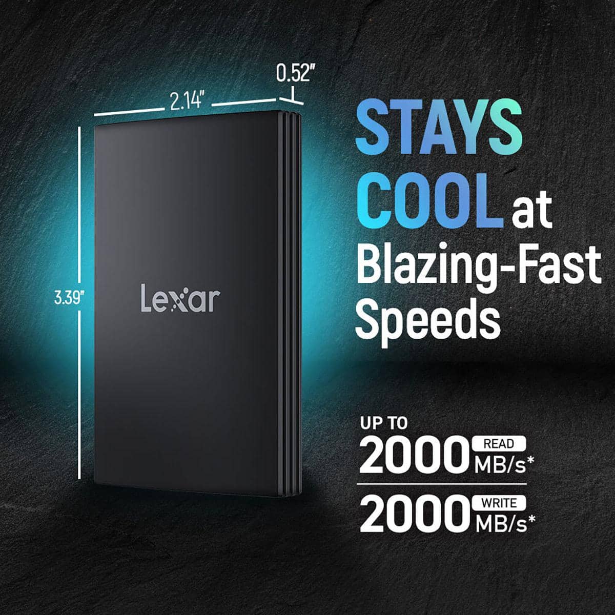 Lexar ARMOR 700 External SSDs Black 2TB New