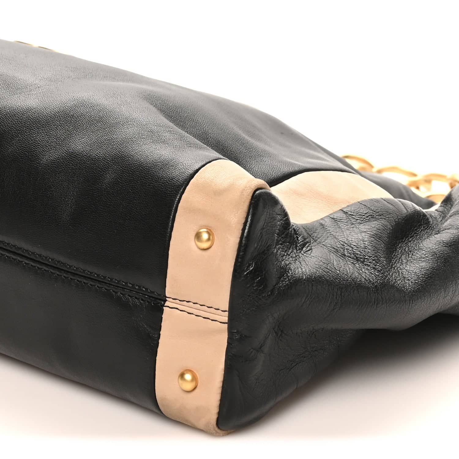 Chanel Olsen Shoulder Bag Women's bags Black Small Lambskin Used - Very Good