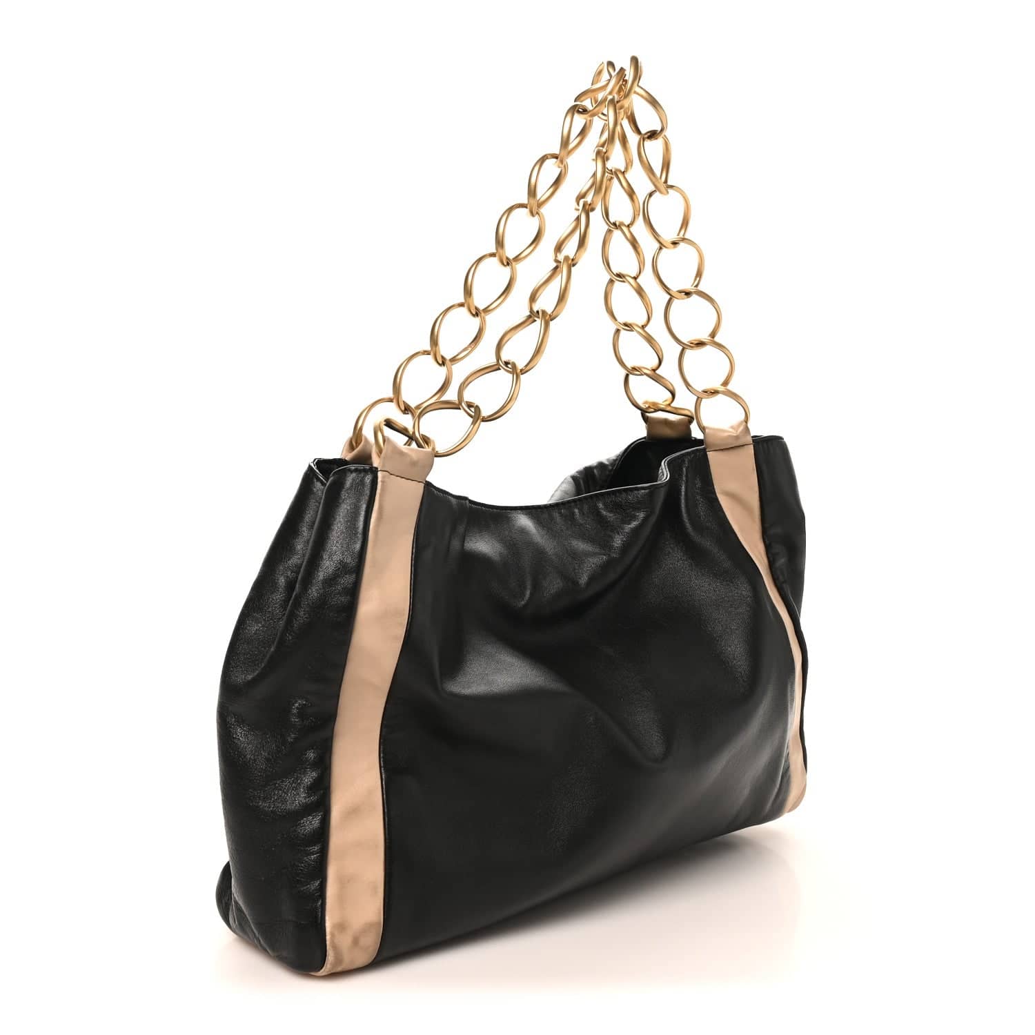 Chanel Olsen Shoulder Bag Women's bags Black Small Lambskin Used - Very Good