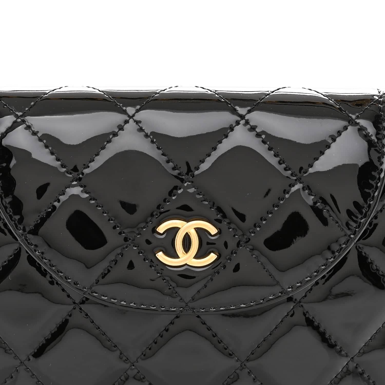 Chanel Chain Hoop Bag Women's bags Black Calfskin Quilted Used - Like New