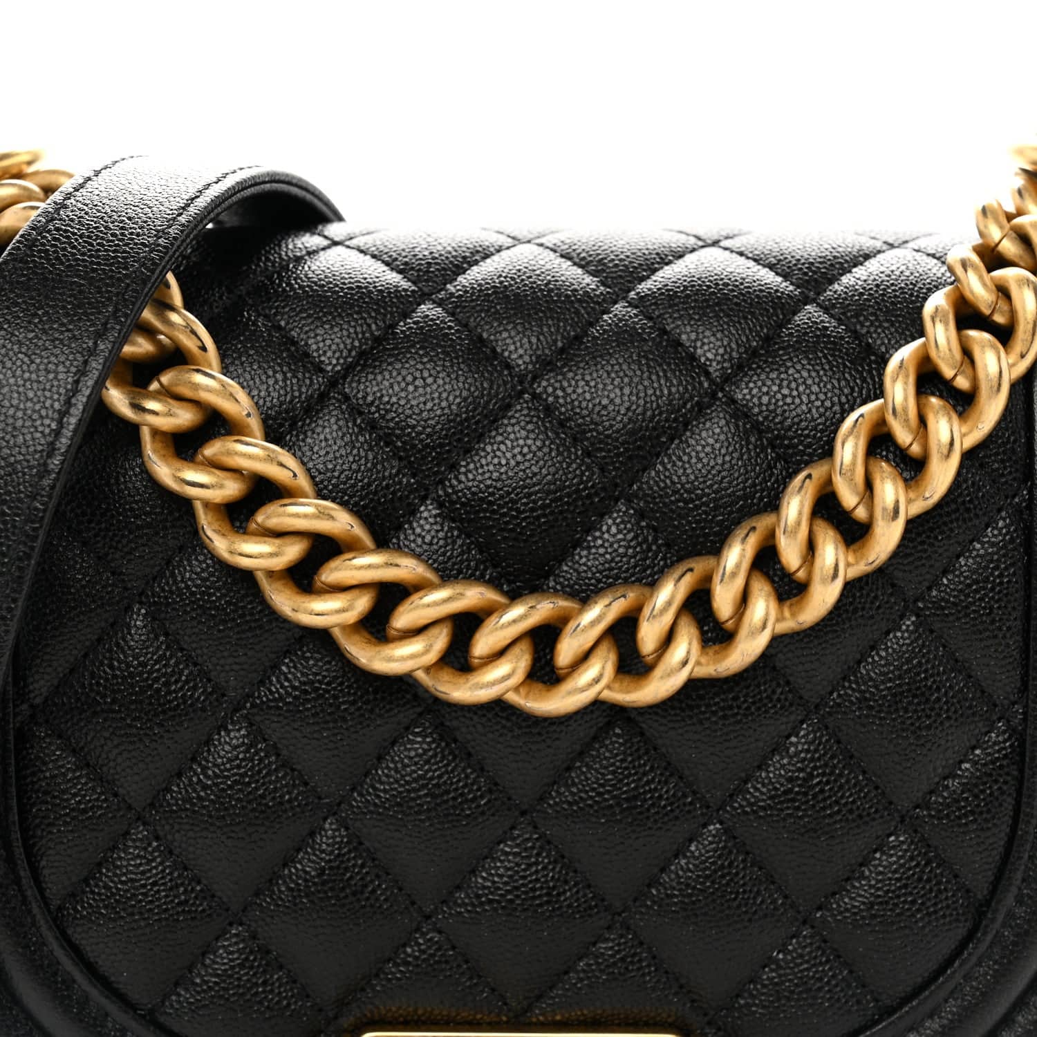 Chanel Boy Messenger Bag Women's bags Navy Small Quilted Lambskin Gold New