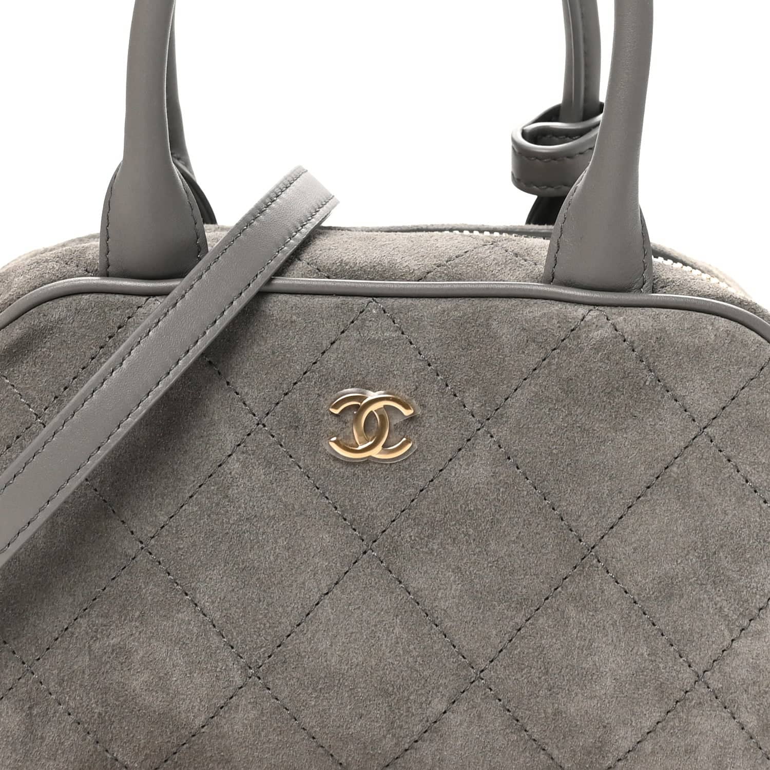 Chanel Bowling Bag Women's bags Black Medium Aged Calfskin Used - Like New