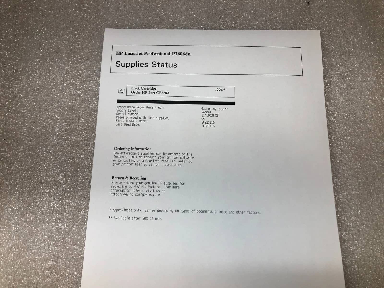 HP LaserJet P1606dn CE749A Printers Used - Good