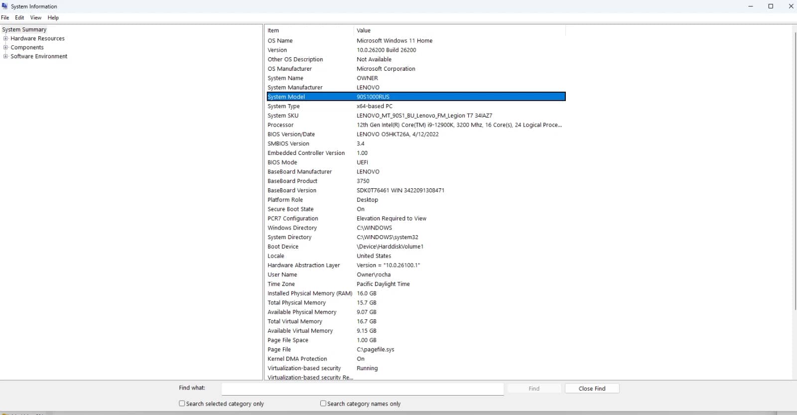 Lenovo Legion Tower 7 Computers 1TB 16GB Used - Good