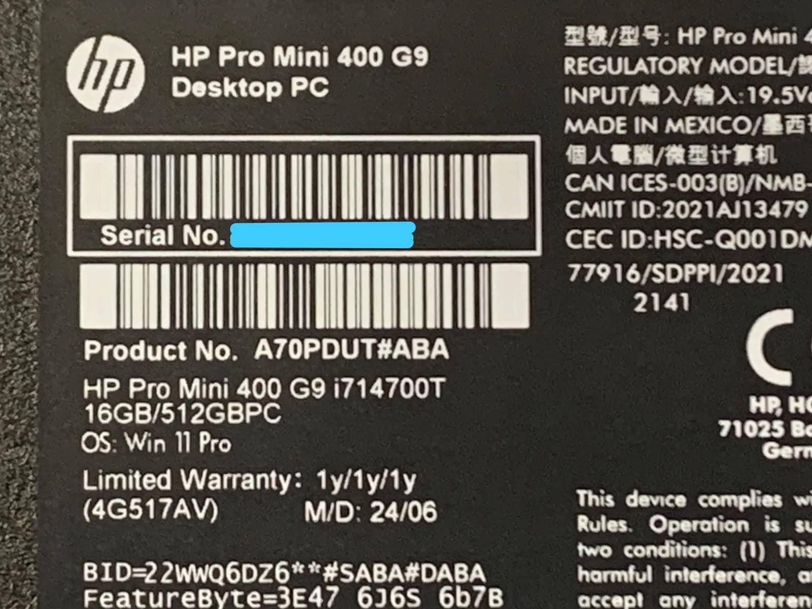 HP Pro Mini Computers New