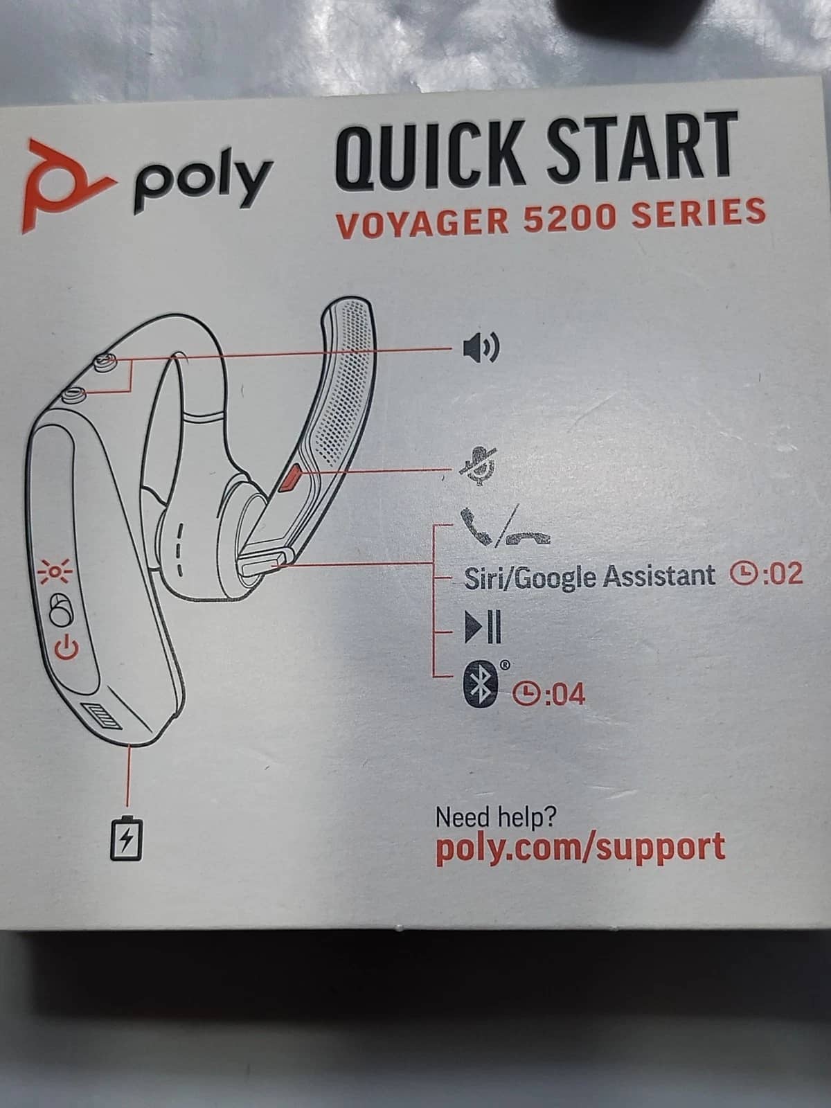 Plantronics Voyager 5200 Headphones & Earbuds Black New