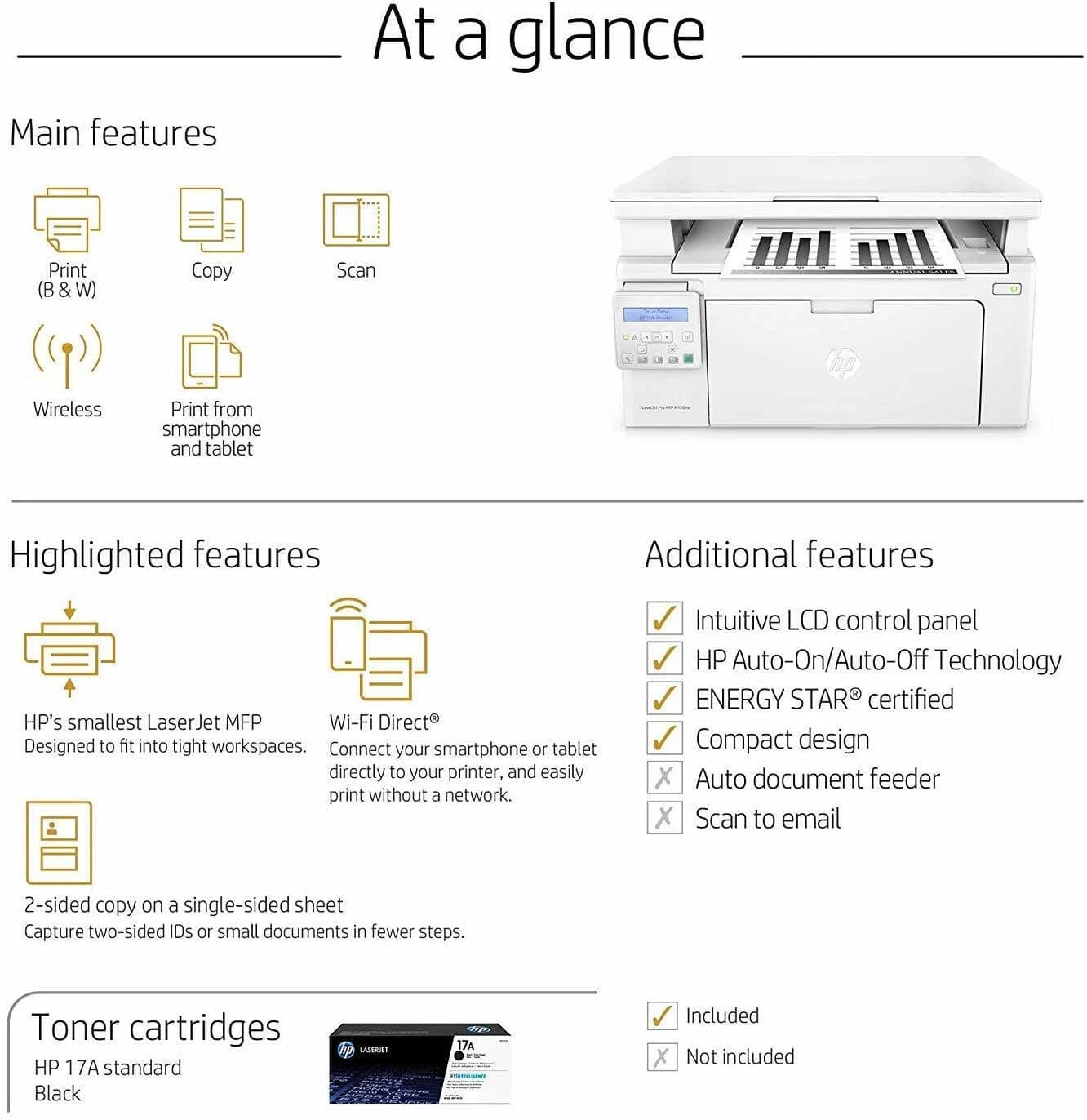 HP M130nw Printers New