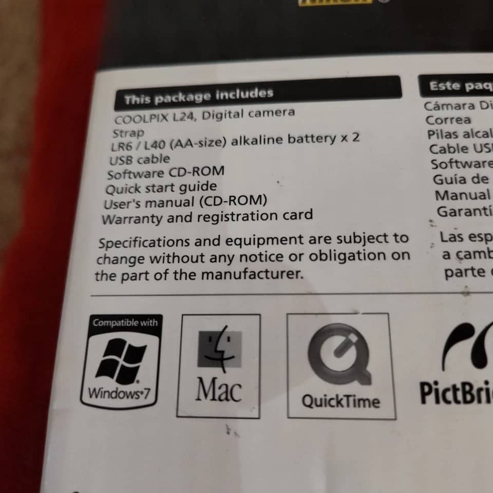 Nikon COOLPIX L24 Digital Cameras Red New Body Only