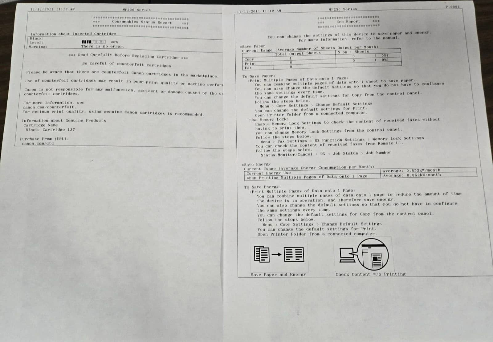 Canon MF236n Printers Used - Good