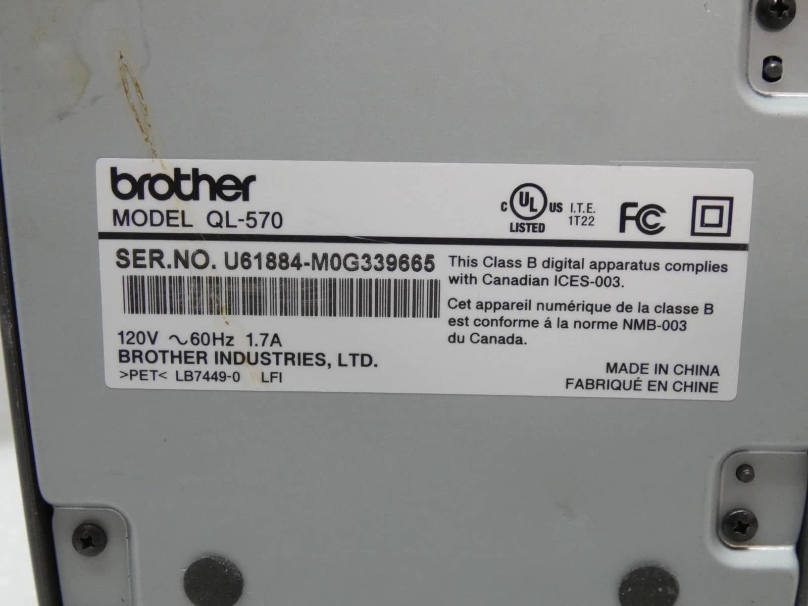 Brother Ql-570 Printers Used - Good