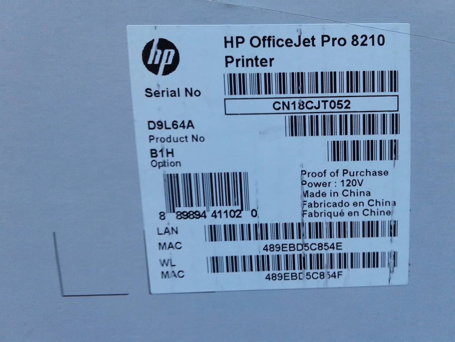 HP OfficeJet Pro 8210 Printers Open-Box Excellent