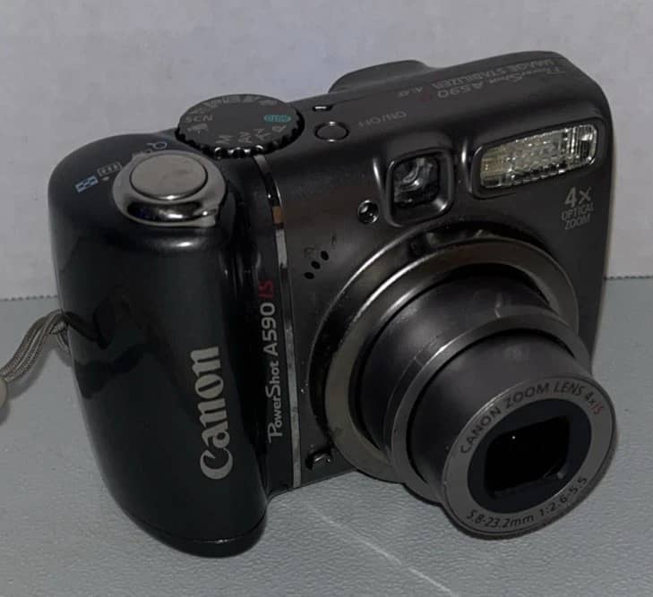 Canon A590 IS Digital Cameras Gray Used - Good Body Only
