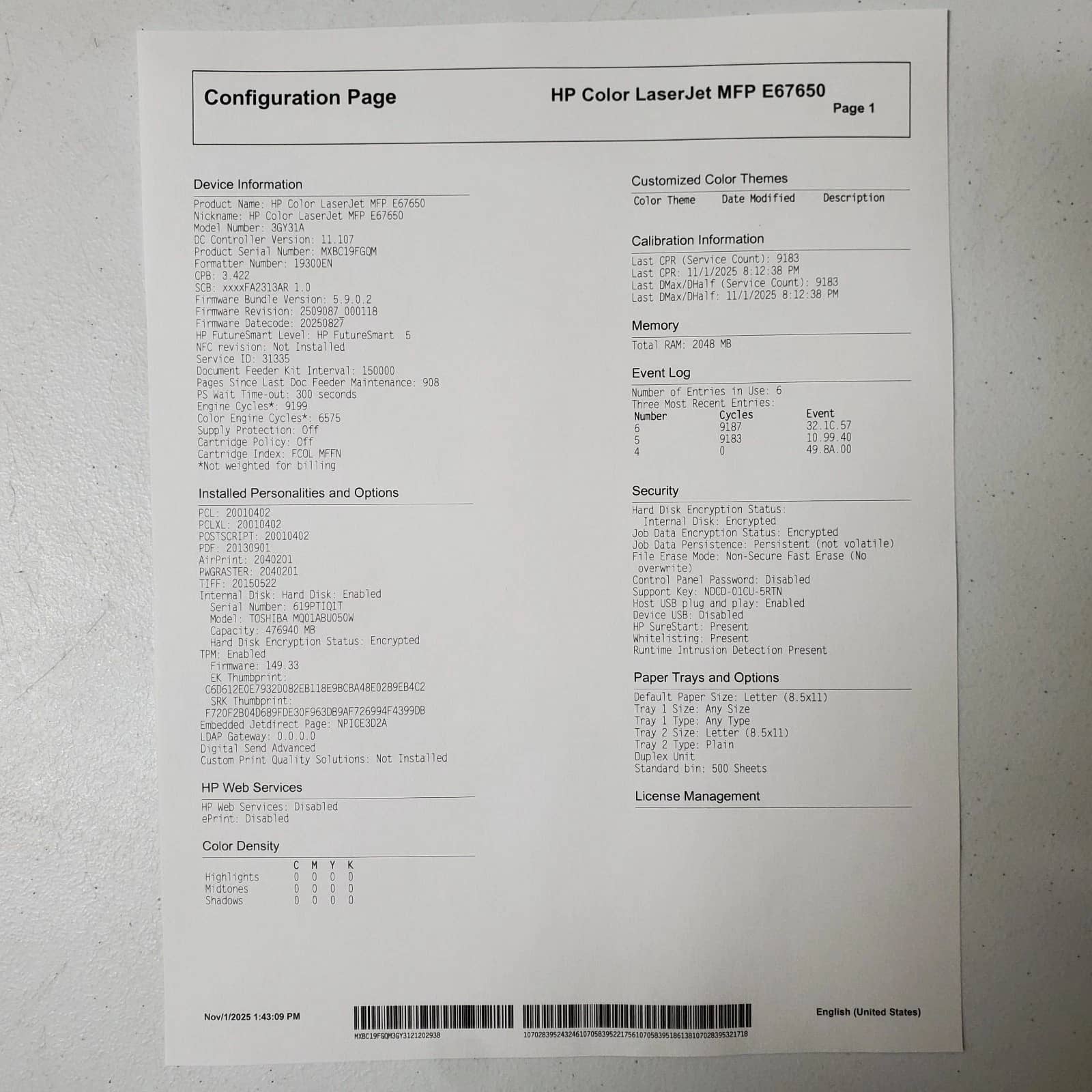 HP M681 Printers Used - Good