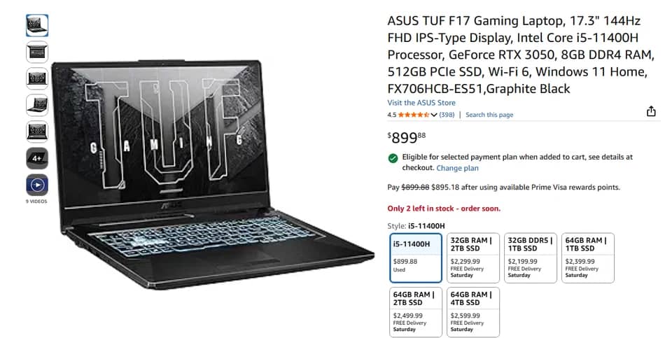 ASUS Vivobook F1704 Computers