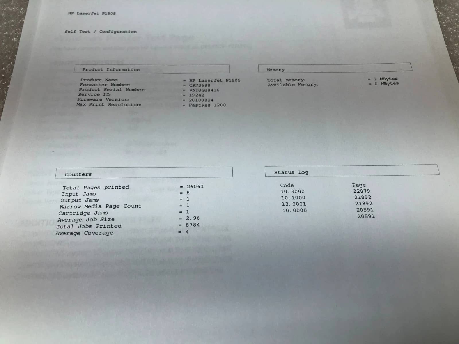 HP p1505 Printers Used - Good