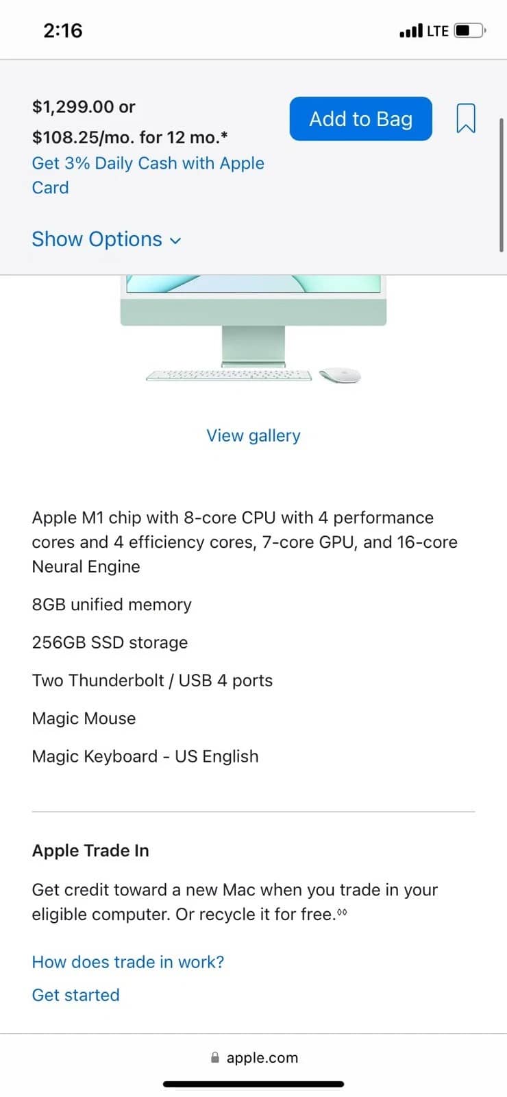 Apple iMac Computers Open-Box Excellent