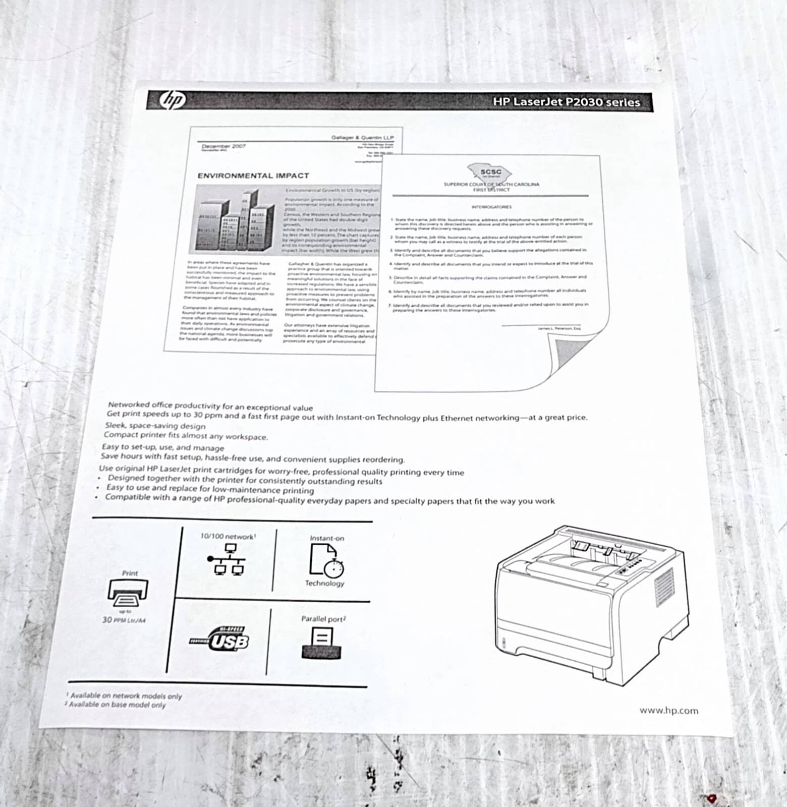 HP Laserjet P2035N - CE462A Printers Refurbished - Excellent