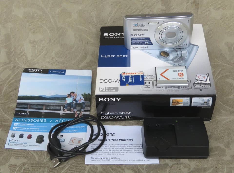 Sony Cyber-shot DSC-W510 Digital Cameras Black Used - Good Body Only