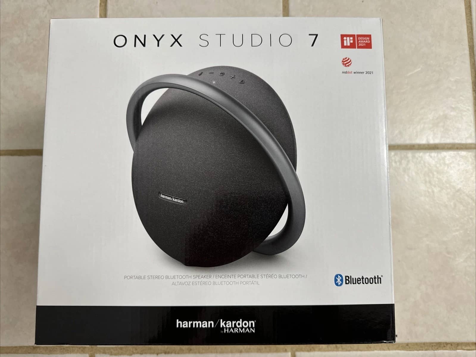 Harman Kardon Onyx Studio 7 Portable Bluetooth Speakers Gray New