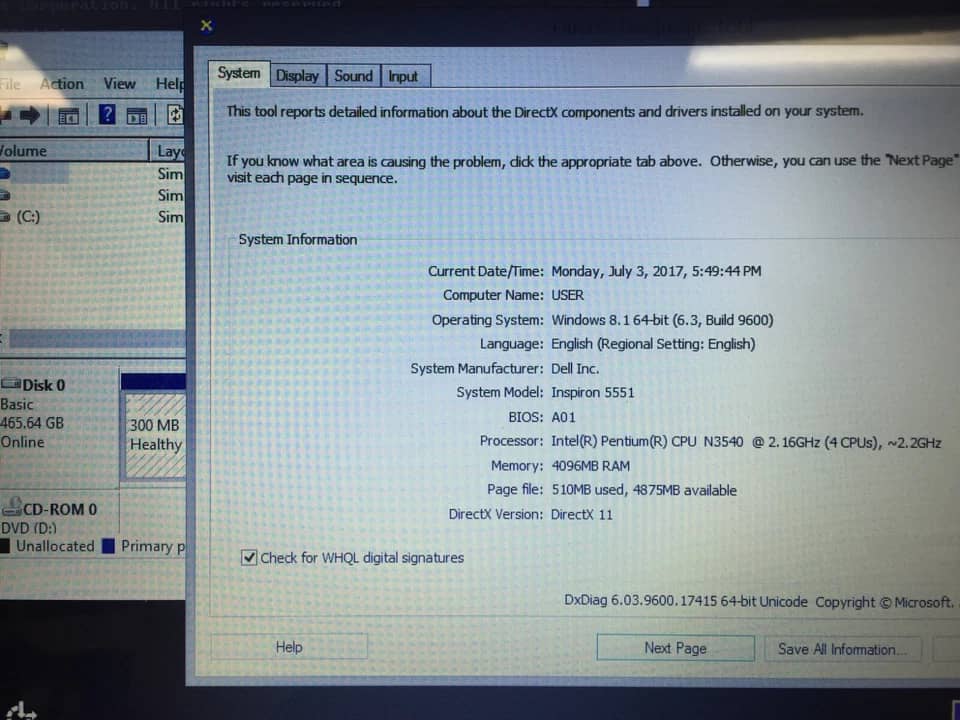 Dell Inspiron 15 5551 Computers