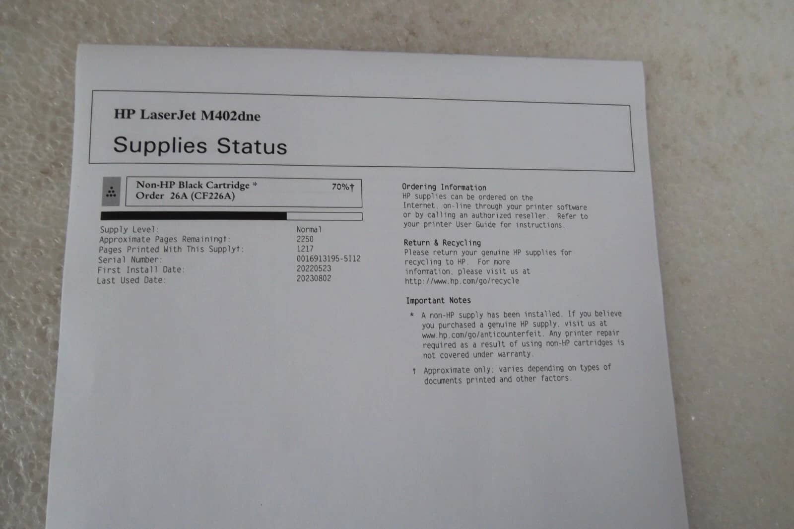 HP LaserJet Enterprise M402dne, M402dne Printers Used - Good