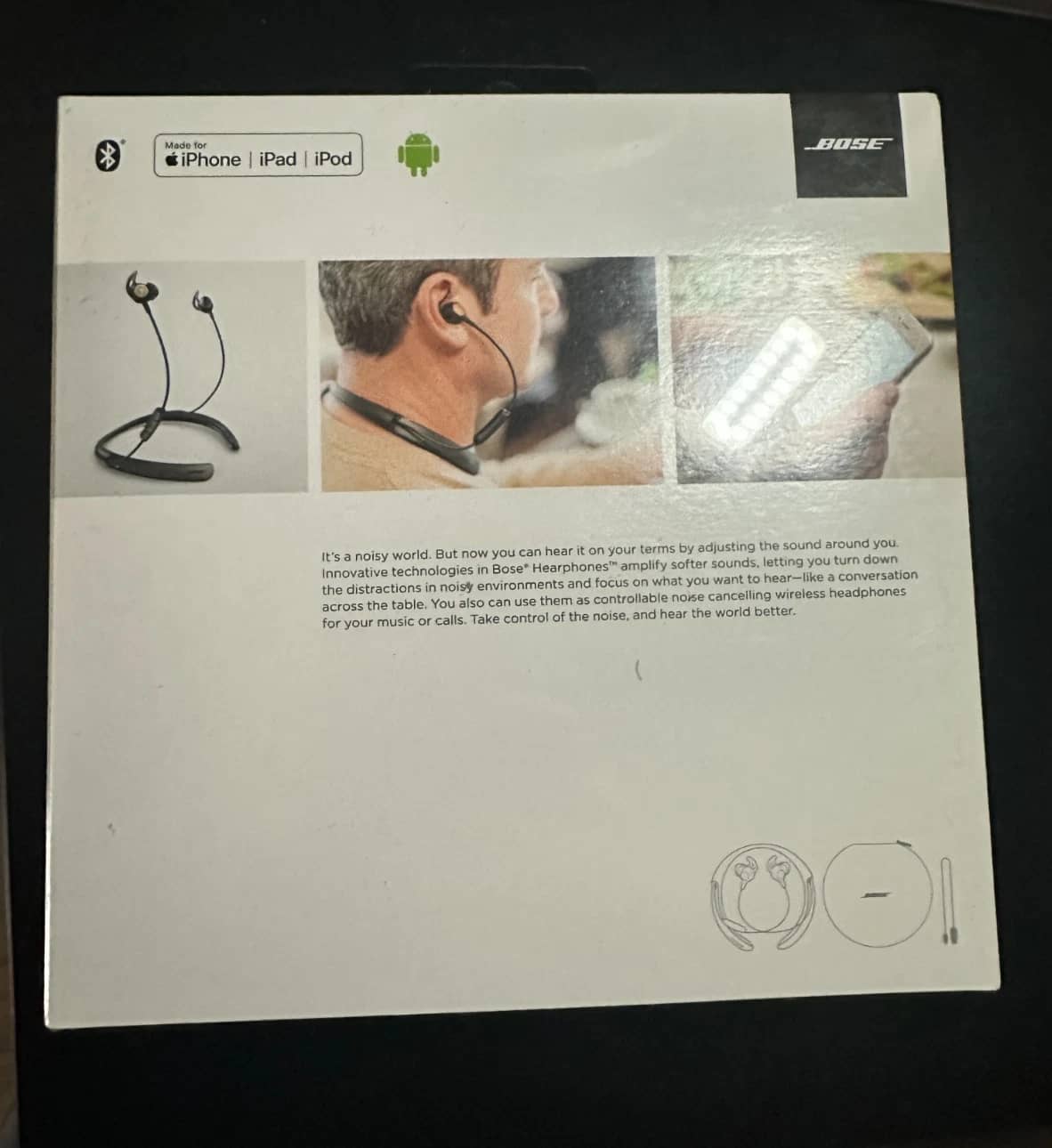 Bose HEARPHONES Headphones & Earbuds Black Open-Box Excellent