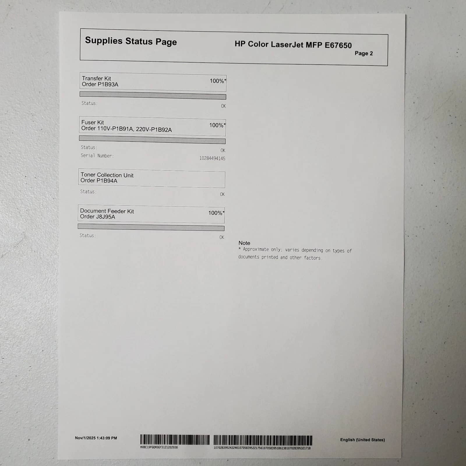 HP M681 Printers Used - Good