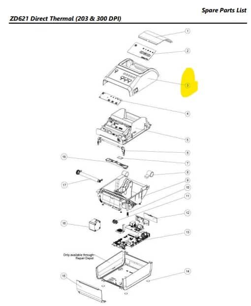 Zebra For Zd621 Printers Used - Good