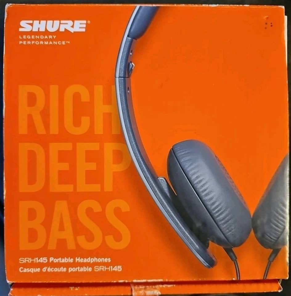 Shure SRH145 Headphones & Earbuds Black New