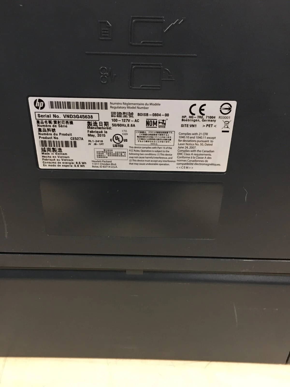 HP LaserJet P3015 CE527A Printers Used - Good