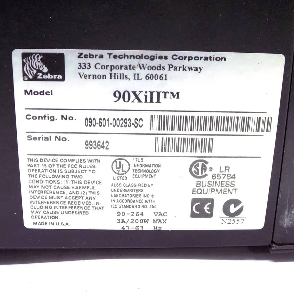 Zebra 90xiII Printers Used - Good
