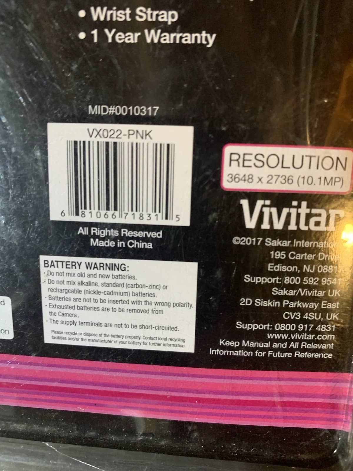 Vivitar vivi cam XO22 Digital Cameras pink New Body Only