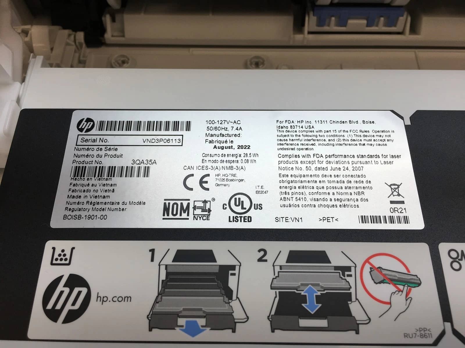 HP Color LaserJet Managed E45028dn Printers Used - Good