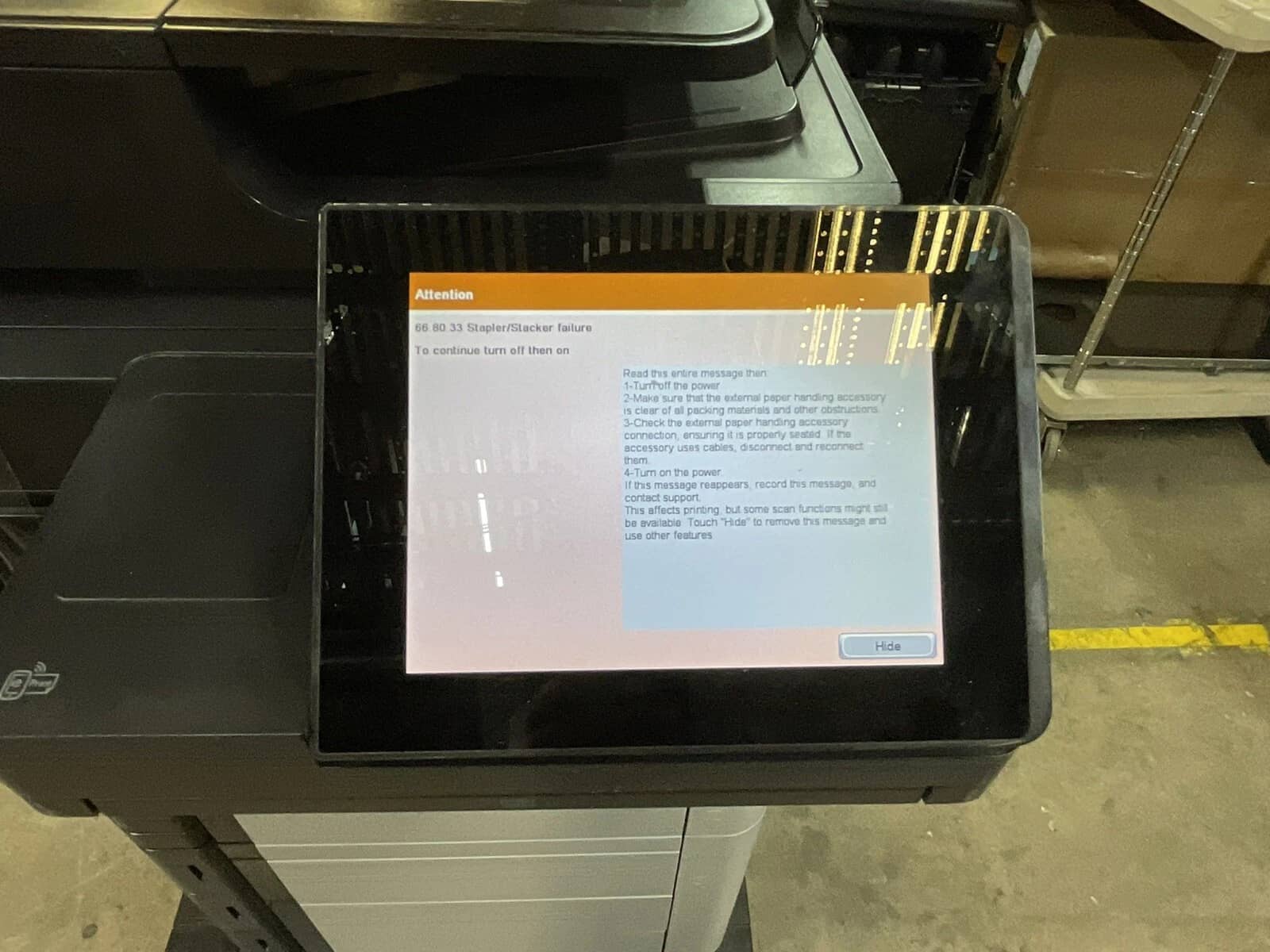 HP Laserjet Enterprise Flow MP M630 Printers Used - Good