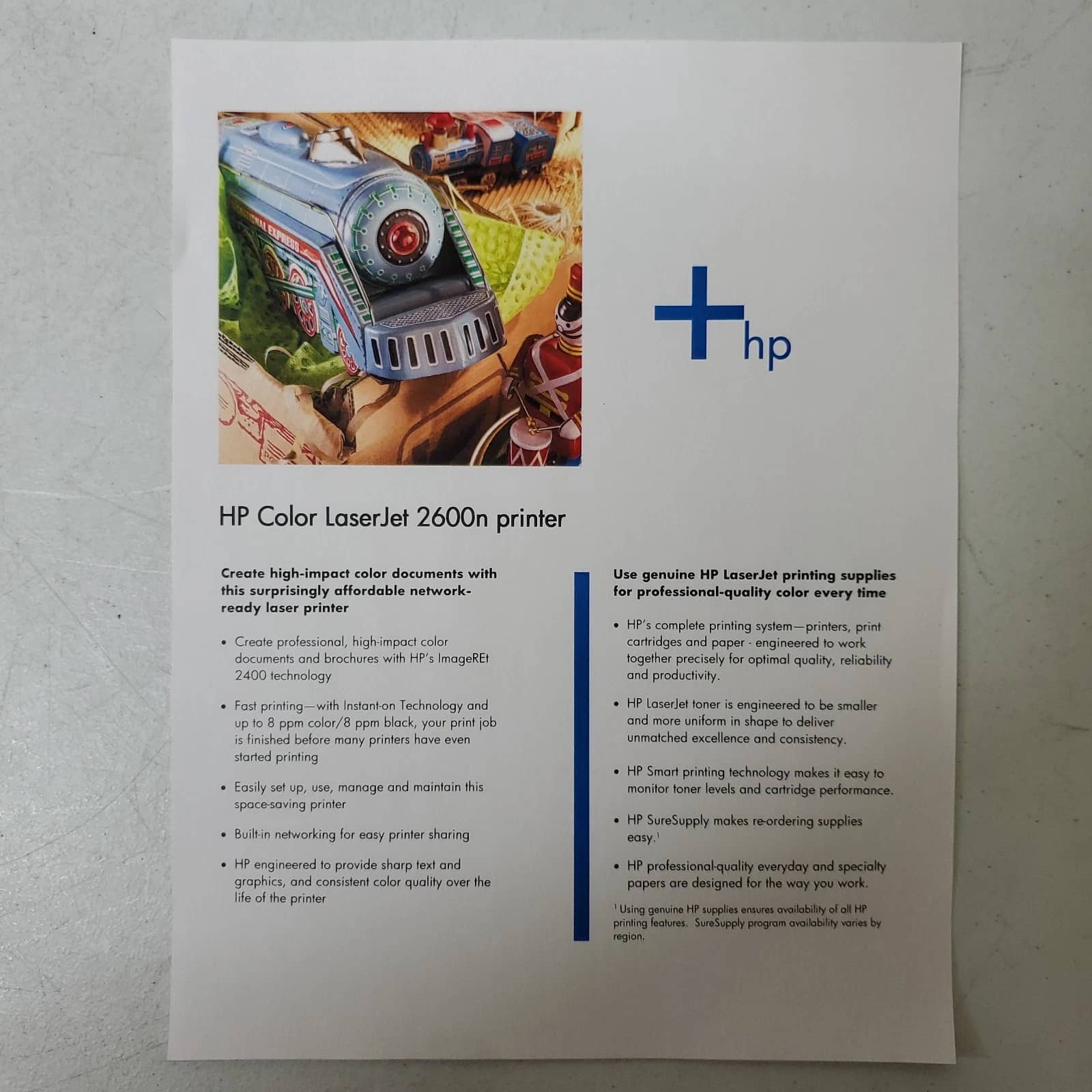 HP Color Laserjet 2600n Printers Used - Good