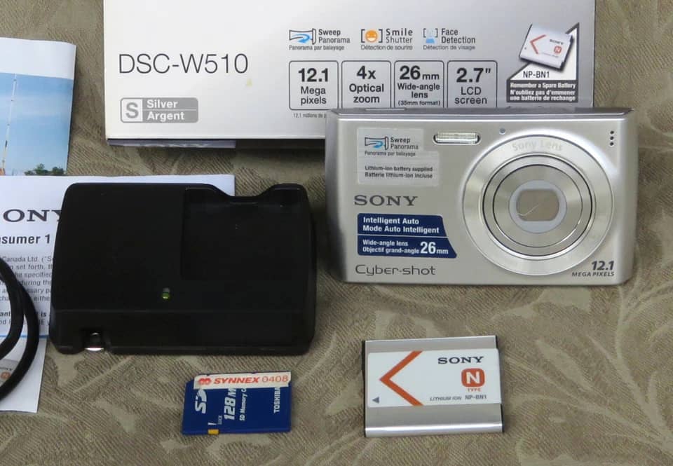 Sony Cyber-shot DSC-W510 Digital Cameras Black Used - Good Body Only