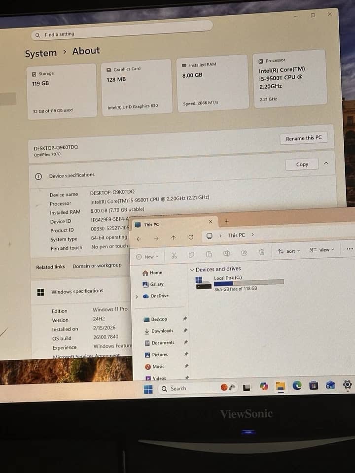 Dell Optiplex 7070 Micro Computers 500GB 8GB Refurbished - Excellent