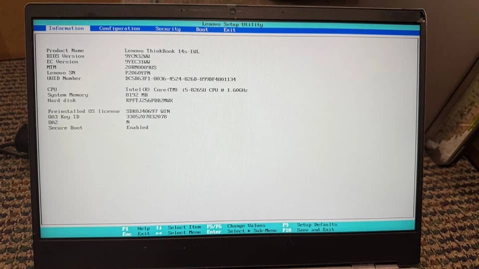 Lenovo ThinkBook IWL Computers
