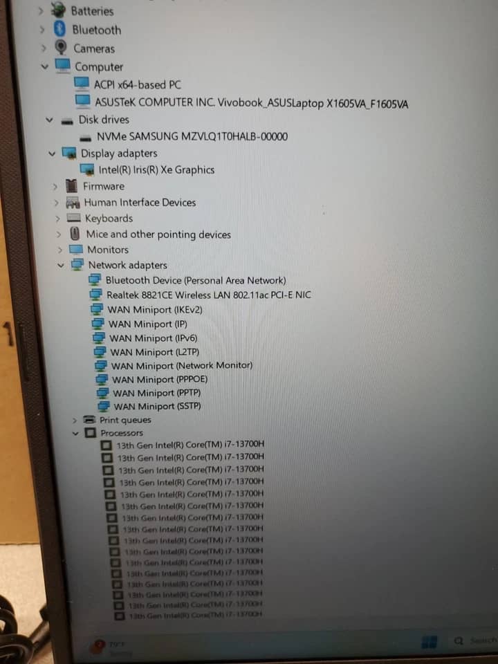 ASUS Vivobook F1605V Computers