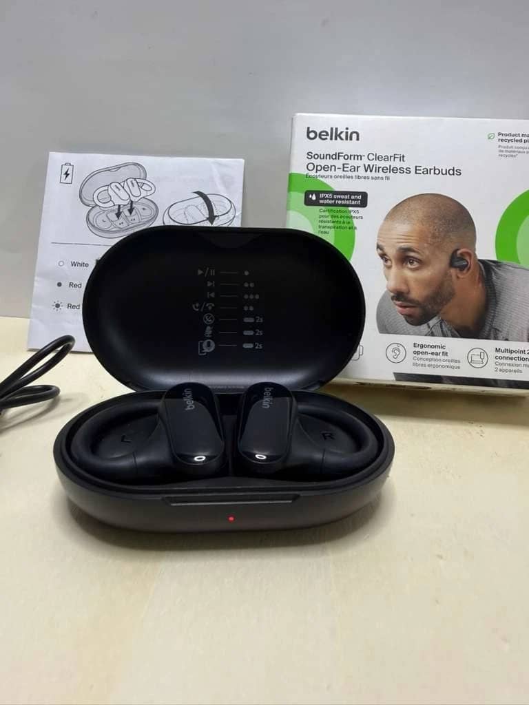 Belkin SoundForm ClearFit Headphones & Earbuds Black New