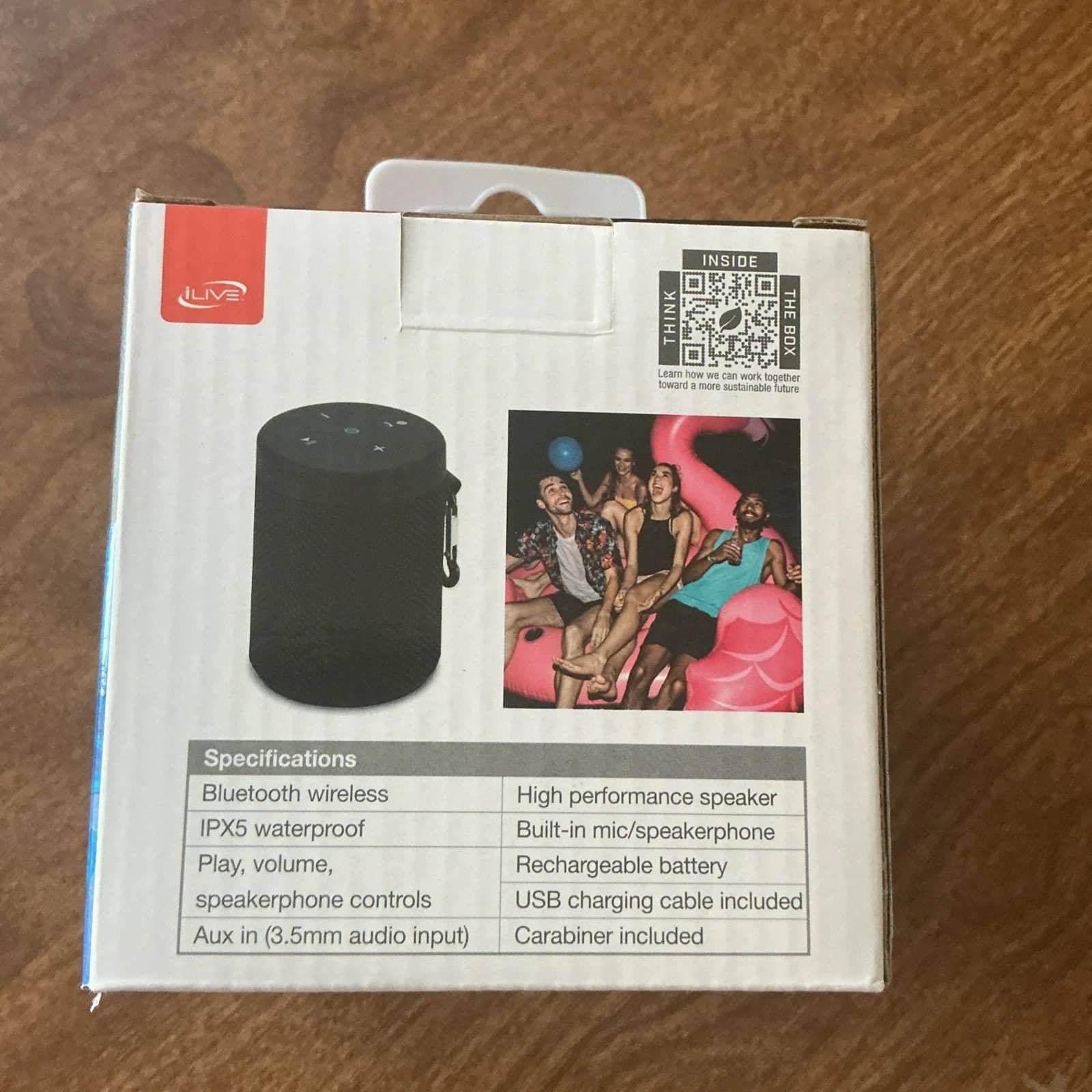 iLive Wireless Bluetooth Portable Speaker Portable Bluetooth Speakers Black New