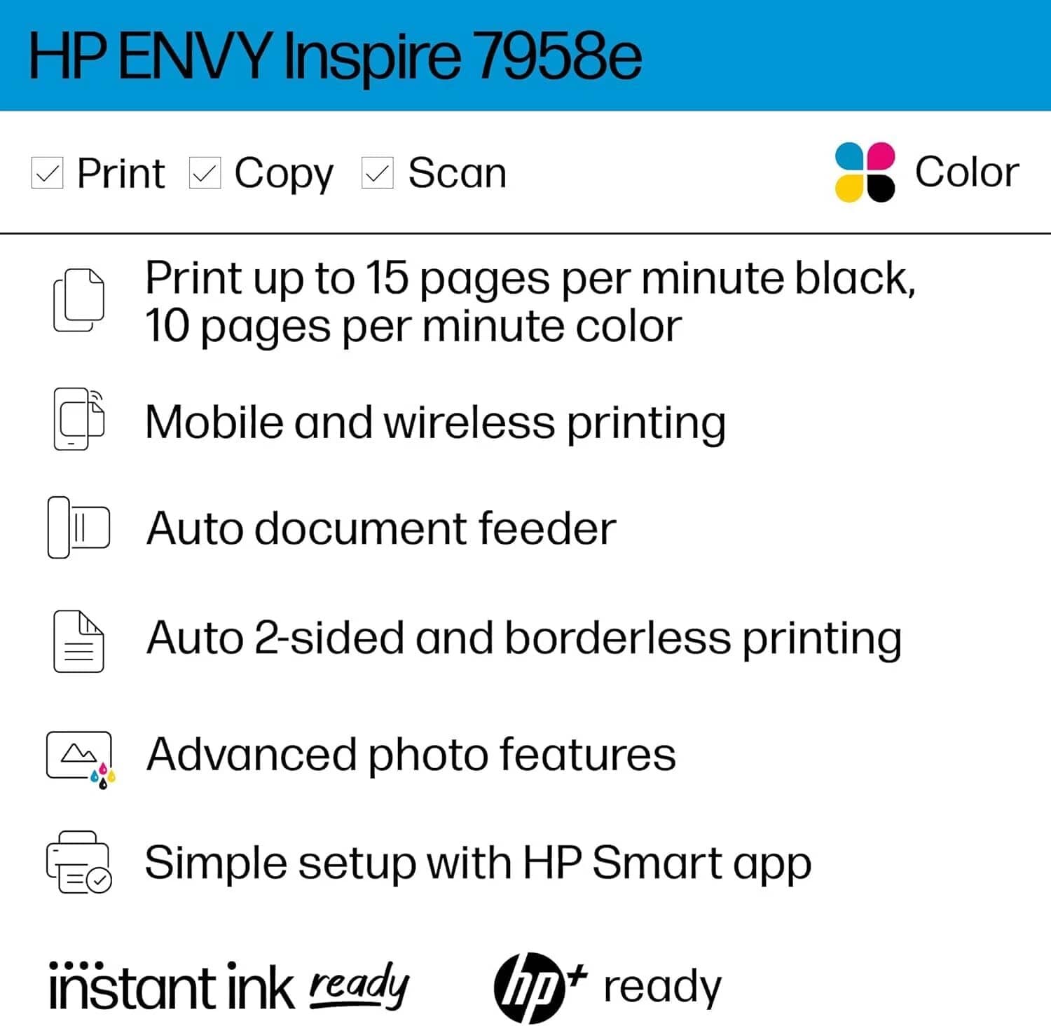 HP Inspire 7958e Printers New