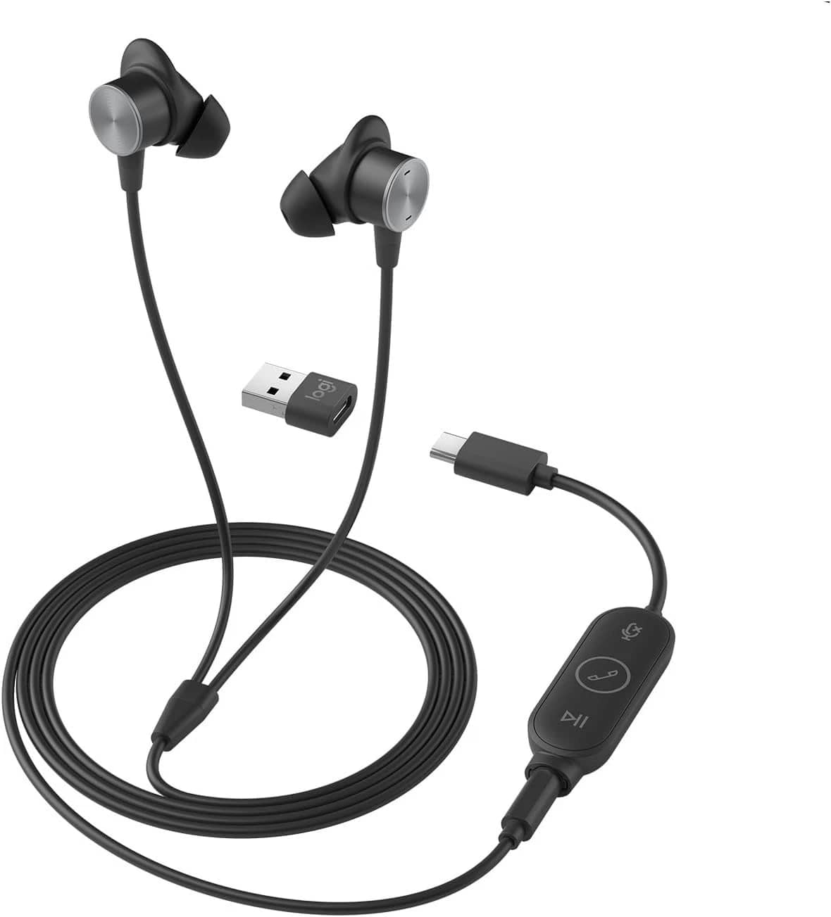 Logitech Zone Wired Headphones & Earbuds Black New