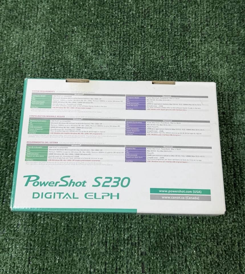 Canon Power Shot S230 Digital ELPH Digital Cameras Silver Open-Box Excellent Body Only