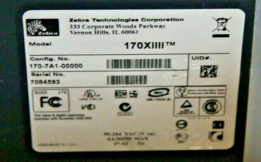 Zebra 170xIIII Printers Used - Good