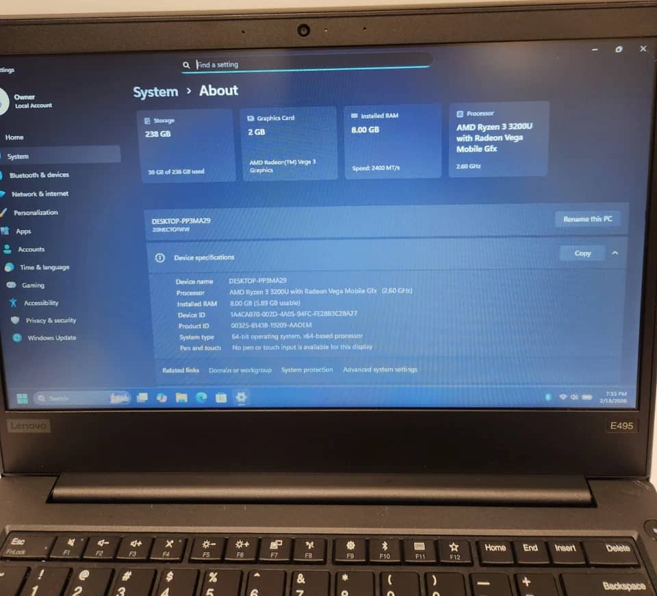 Lenovo ThinkPad E495 Computers